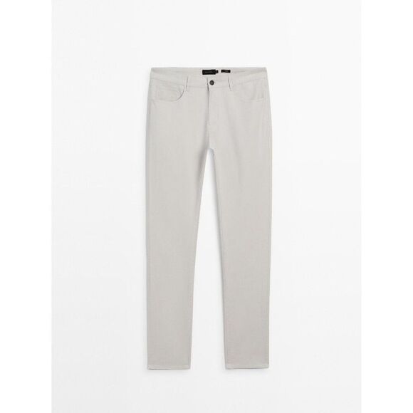 Massimo Dutti Mens Denim Pants EU 42 US 32 Slim Fit Straight stone 0042/064 NWT - Picture 3 of 12